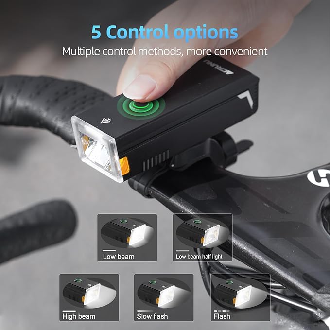 Hori 1000 Bike Lights for Night Riding, High and Low Beam, USB-C Rechargeable Bike Headlight, IPX6 Waterproof Bike Front Light for Road Mountain Bike-1000 lumens(Out-Front Mount)