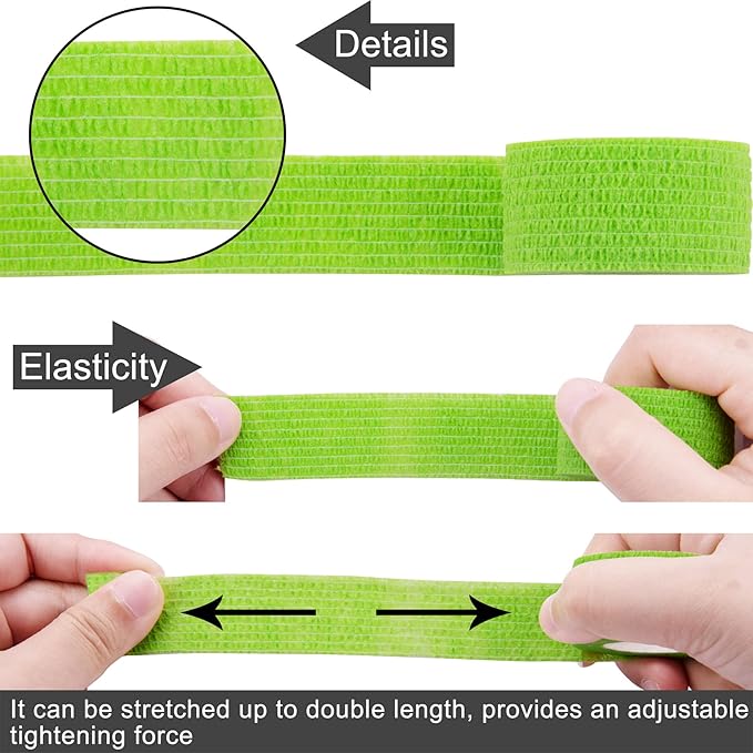 BQTQ 120 Rolls Self Adhesive Bandage Wrap 1 Inch Self Adherent Wrap Colored Wrap Tape Sticky Bandage Athletic Wrap Self Adhesive Wrap for Sports Vet Wrist Ankle Sprains(Rich Color)