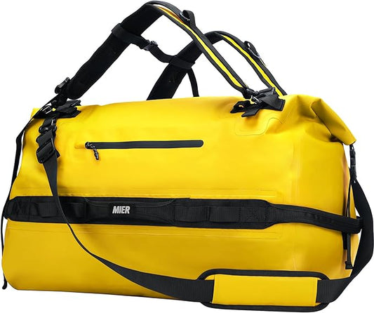 MIER Large Waterproof Duffel Bag Rolltop Dry Backpack Duffle Bags for Kayaking, Rafting, Boating, Swimming, Camping, Travel, Gym, Beach, 60L/80L
