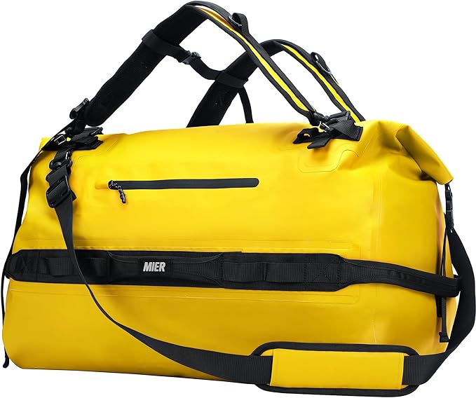 MIER Large Waterproof Duffel Bag Rolltop Dry Backpack Duffle Bags for Kayaking, Rafting, Boating, Swimming, Camping, Travel, Gym, Beach, 60L/80L