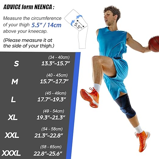 NEENCA Professional Knee Brace for Pain Relief, Medical Knee Compression Sleeve, Knee Support with Horizontal Knit Tech for Meniscus Tear, ACL, Arthritis, Joint Pain, Runner, Workout- FSA/HSA APPROVED