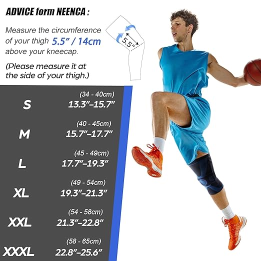 NEENCA Professional Knee Brace for Pain Relief, Medical Knee Compression Sleeve, Knee Support with Horizontal Knit Tech for Meniscus Tear, ACL, Arthritis, Joint Pain, Runner, Workout- FSA/HSA APPROVED