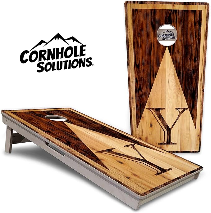 Tournament Cornhole Boards - Regulation 2'x4' Set 3/4" Baltic Birch - Bags Sold Separatetly (Wood Letter Design)