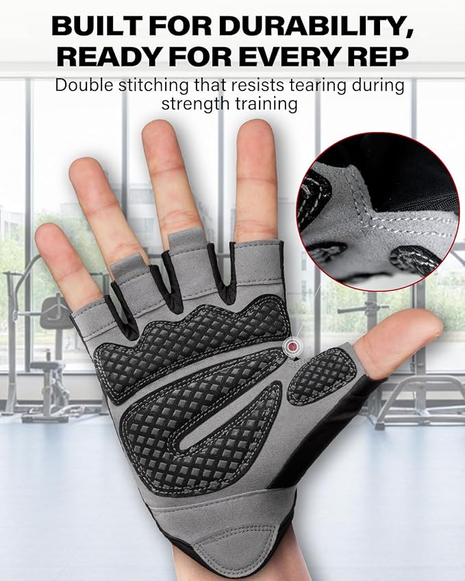 VINSGUIR Workout Gloves for Men and Women, Weight Lifting Gloves with Excellent Grip, Lightweight Gym Gloves for Weightlifting, Cycling, Exercise, Crosstraining, Pull ups, Fitness, Climbing and Rowing