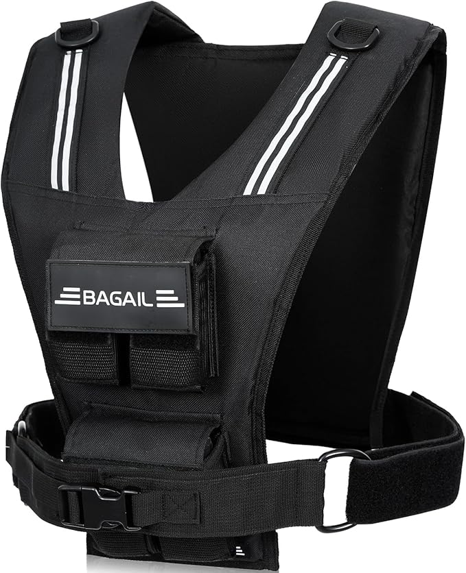 BAGAIL Weighted Vest Men, 20lbs/30lbs/40lbs Adjustable Weighted Vest for Woman with Removable Iron Weights, Women’s Weight Vest for Walking, Rucking, Running, Strength training