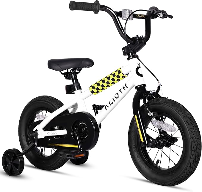 BMX Style Kids Bike for 2-8 Years Old Boys Girls Toddlers 12 14 16 Inches Bicycle with Training Wheels Coaster Brake, Multiple Color