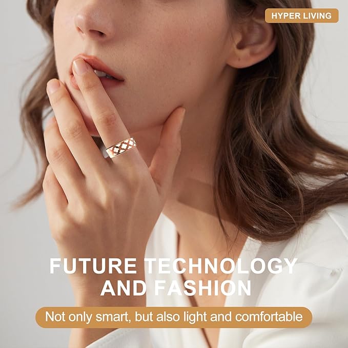 Smart Ring Health Tracker, Sleep Tracker Ring with Heart Rate, Waterproof Fitness Ring for Activity Monitoring/Steps/Distance/Calories, Air Gesture (8)