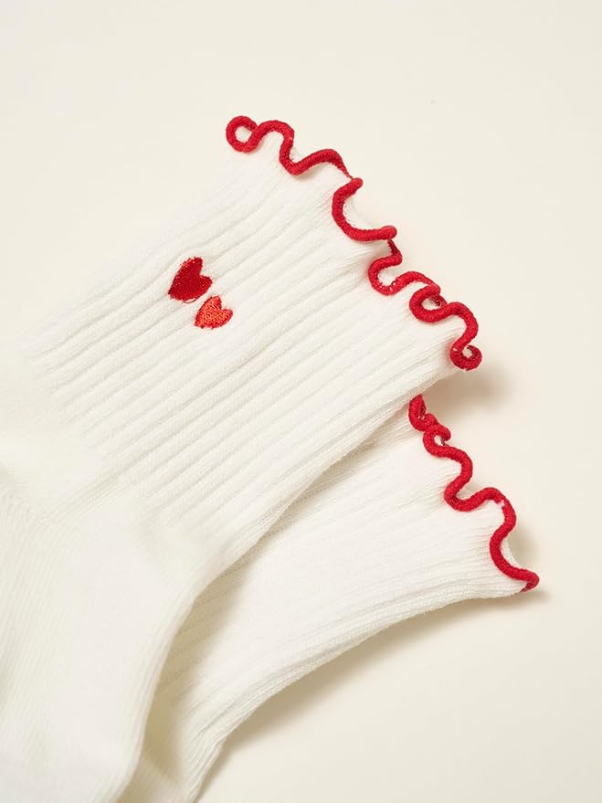 Crew Half Calf Grip Socks, Cutest Fruits Pilates Socks, Ruffle socks, Non-Slip, Barre Yoga Fitness