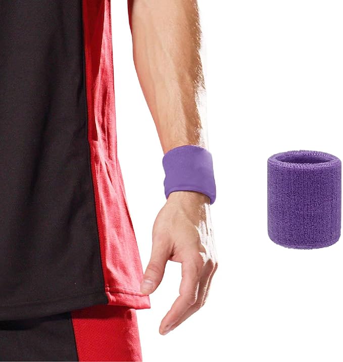 Sweatbands Sports Wristbands for Kids and Women - 3 inch Elastic Athletic Wrist Bands for Tennis, Basketball, Running, Working Out