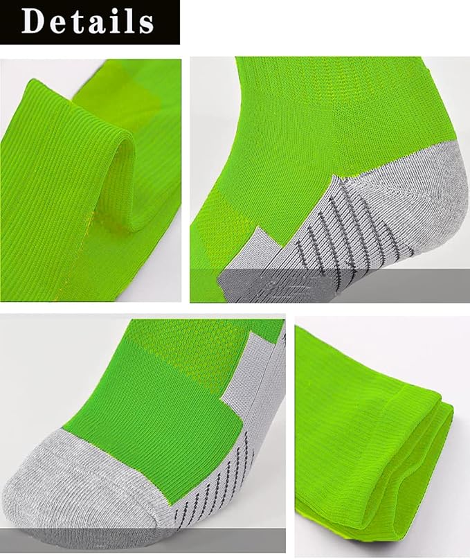 Baseball Socks 3 Pairs for Kid Youth Adult(4-20 Years Old) Team Sport Athletic Soccer Socks Cushion Softball Socks