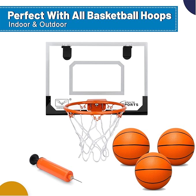 6" Mini Basketball for Kids & Adults, Indoor Basketball for Over-Door Hoop, Toddler Balls Arcade Game 5 Pack
