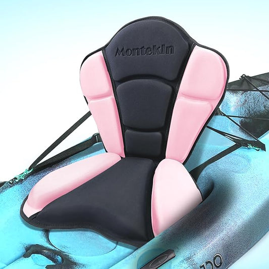 Thickened Kayak Seat with Back Support, Sit On Top Cushioned Canoe Backrest Molded Foam Seat for SUP Paddle Board Fishing Boat Long Trip