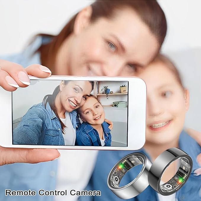 2025 Upgraded Smart Ring Health Tracker for Women Men, IP68 Waterproof Fitness Ring with Sleep Tracker/Step Tracker/Heart Rate/Blood Oxygen/Distance/Calories, No Subscription, Charging Case