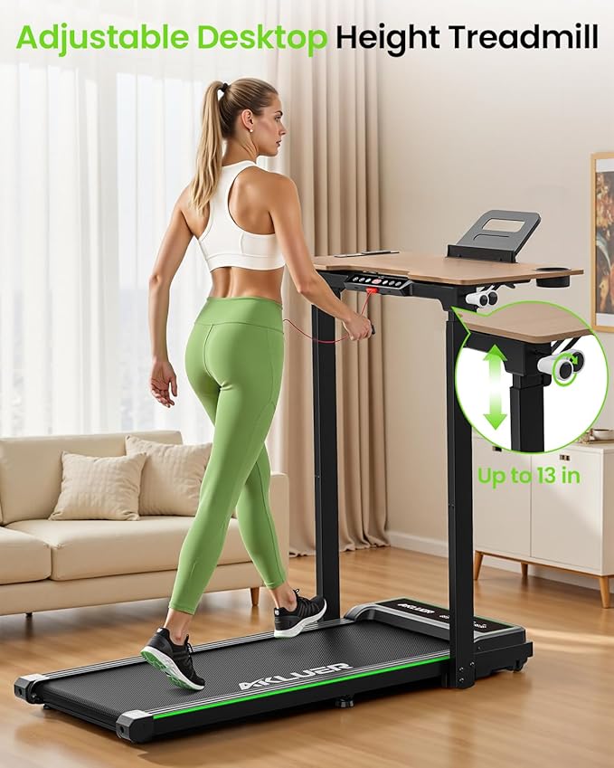 Walking Pad Treadmill, 330lbs Capacity, Compact Walking Pad, 2.5HP Desk Treadmills, 45dB Silent Operation, Foldable Treadmill with Remote Control, for Home Office