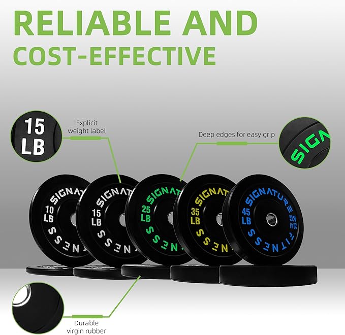 Olympic Bumper Plates Set, 2" Weight Plates for Strength Training & Weightlifting, Paris or Set or Set with Barbell, Multiple Options