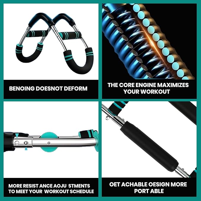 Twister Arm Trainer, Adjustable Chest Workout Equipment，（30-120lbs） for Men & Women,Portable Home Gym Strength Trainer，Muscle Builder & Strength Training for Arms, Chest