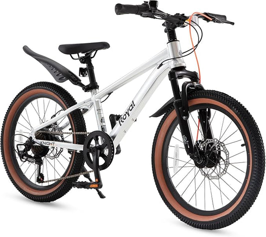 RoyalBaby Kids Mountain Bike for Boys and Girls, Ultra-Light Aluminum 20-24 Inch Wheel Bicycle for 6-14 Years Old Children, 7/21-Speeds Drivetrain
