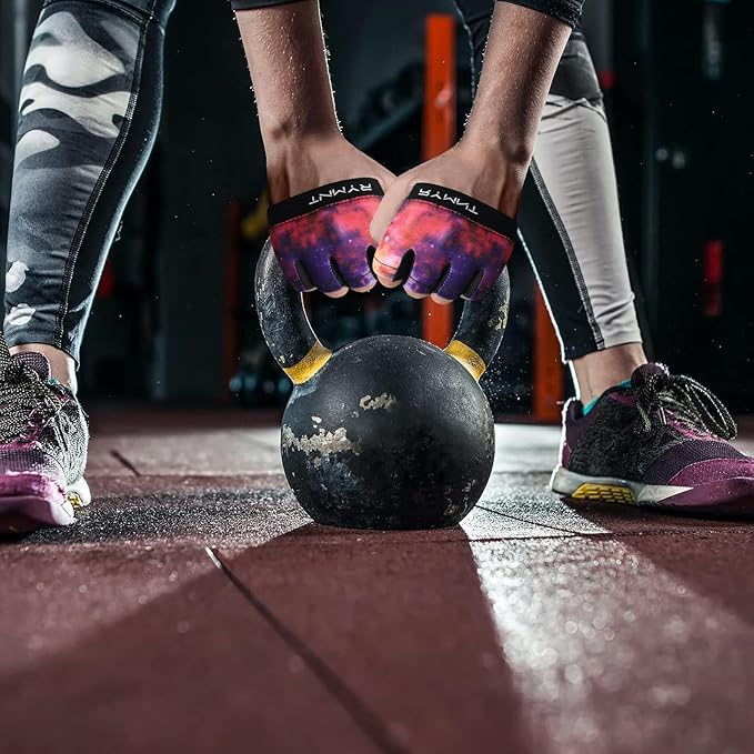 Minimal Workout Gloves,Short Micro Weight Lifting Gloves Grip Pads with Full Palm Protection & Extra Grip for Men Women Weightlifting,Gym,Cross Training,Powerlifting,WODs.