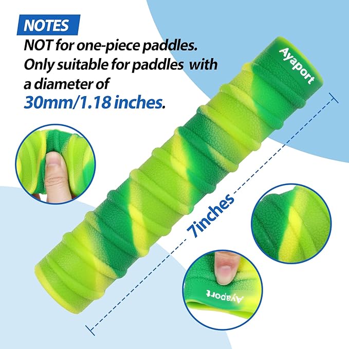 Ayaport Kayak Paddle Grips Non-Slip Silicone Wraps Blister Prevention Kayaking Accessories for Take-Apart Paddles