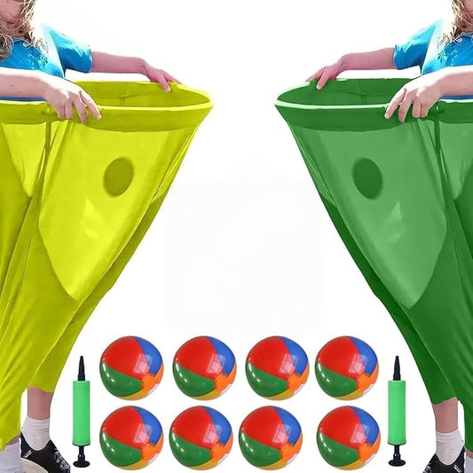Granny Pants Yard Game, 8/16 Elastic Balls+Pump, Backyard Parties and Field Day，Tailgate & Backyard Lawn Games for BBQ, Camping, Team Building Events