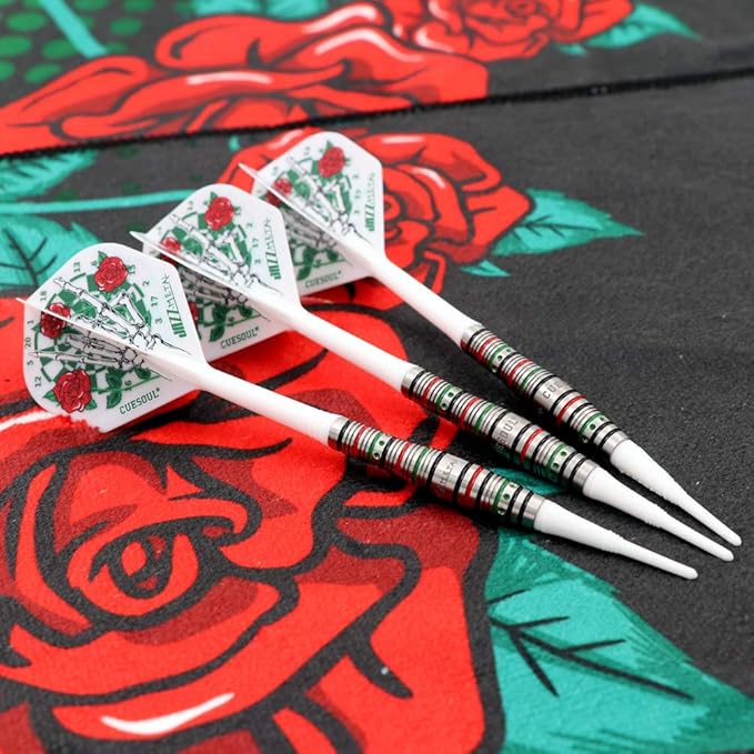 CUESOUL Soft Tip Darts Set Plastic Tip with Dart Case