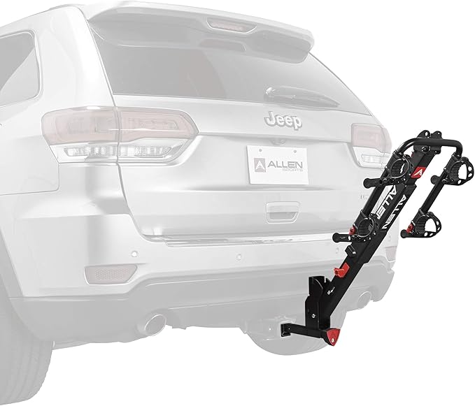Allen Sports Premier Locking Quick Release 2-Bike Carrier for 2 in. & 1 4 in. Hitch, Model QR525 , Black