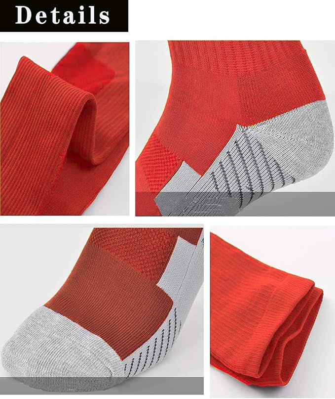 Baseball Socks 3 Pairs for Kid Youth Adult(4-20 Years Old) Team Sport Athletic Soccer Socks Cushion Softball Socks