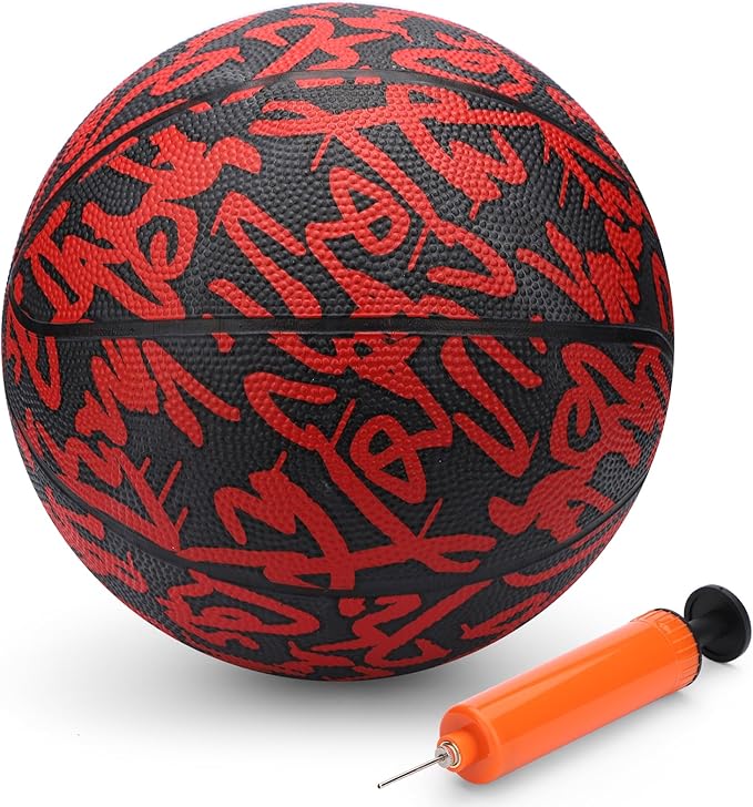 Dilabnba 9" Large Basketball Toy for Kids Adults, Mini Basketball for Outdoor Hoops, Anti-Slip Textured Grip, Pool Ball for Swimming Pool Hoops, Beach Balls Sand Toy for Indoor Yard (Size 6 Blue)