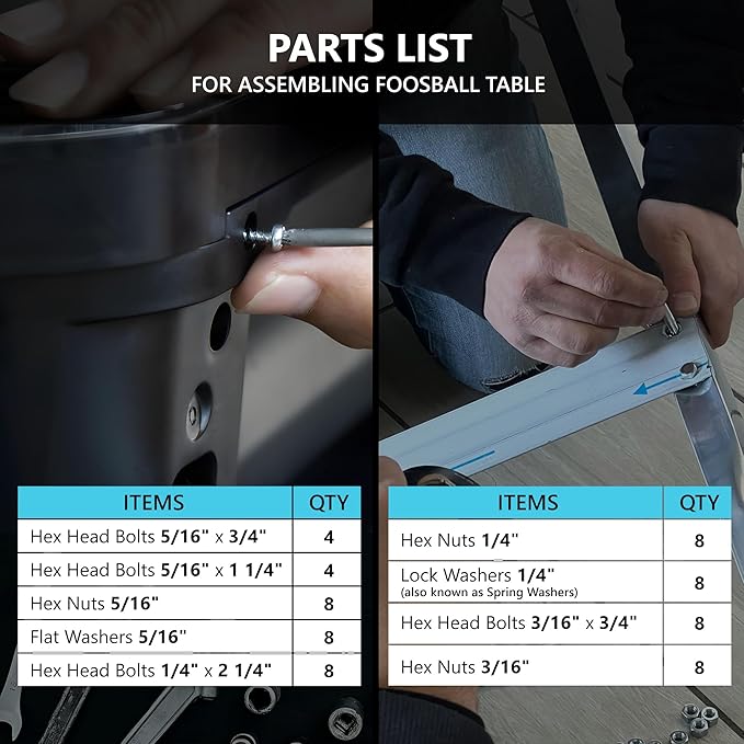 Outdoor Foosball Table Adult Size - Game Tables for Adults with Balls & Players - Soccer Table Game for Indoor Use - Weatherproof Perfect for Tournaments