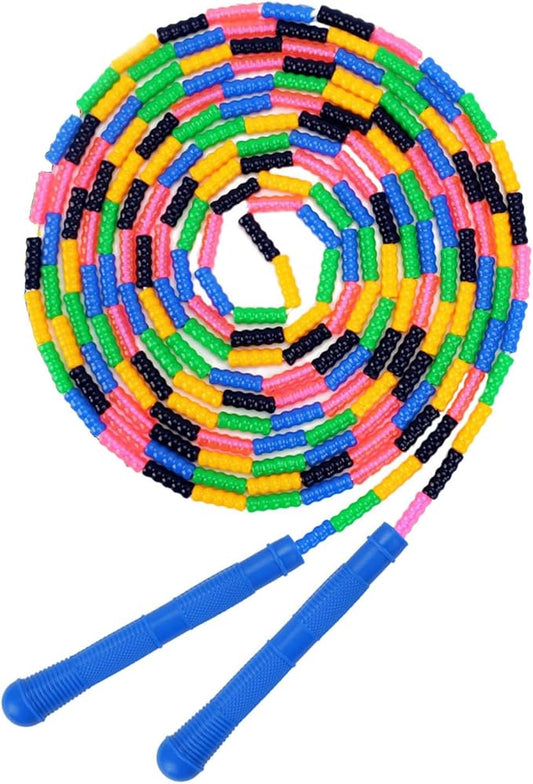 Dutch Jump Rope 16 FT 1 Pack/2 Pack, Long Soft Beaded Jump Rope, Adjustable Segmented Skipping Rope for Kids Adults, Multiplayer Jumping Rope for Fitness Outdoor