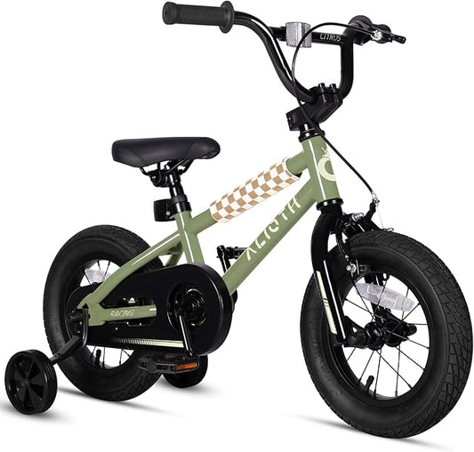 BMX Style Kids Bike for 2-8 Years Old Boys Girls Toddlers 12 14 16 Inches Bicycle with Training Wheels Coaster Brake, Multiple Color