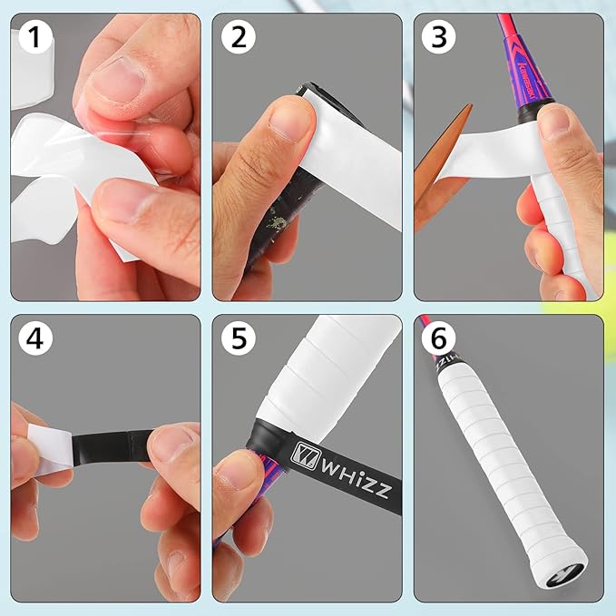 Jerify 24 Pieces Tennis Racket Grip Tape, Precut Badminton Racket Overgrips Tape with Velvety Comfort for Anti Slip and Absorbent Grip