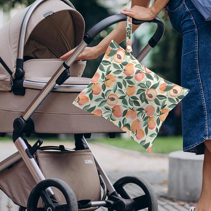 4 Pack Cute Fruit Wet Bag Waterproof Washable Reusable Wet Dry Bag for Swimsuit Dirty Clothes Cloth Diaper Travel Beach Pool Yoga Gym Toiletries Travel Beach Essentials Banana Strawberry Orange