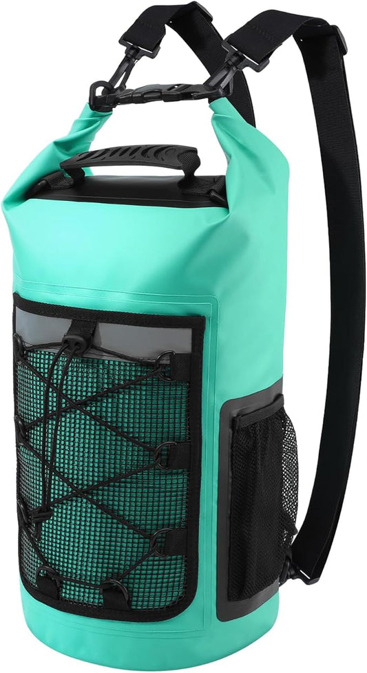 Pimoys Dry Bag, 25L Waterproof Backpack, Dry Bags Kayak for Women Men, Roll Top Outdoor Travel Bag for Boating, Kayaking, Fishing, Hiking, Rafting