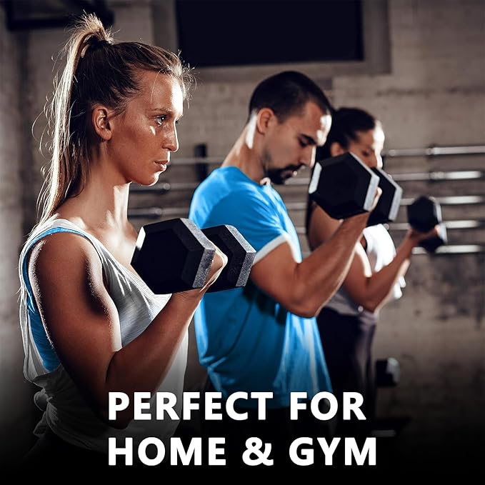 Rubber Hex Dumbbell Set with Rack - Multiple Free Weight for Home Gym, 350/450/550lbs Exercise Equipment for Strength, Multiple Options Dumbbells with Storage for Home Gym Exercise Fitness Equipment