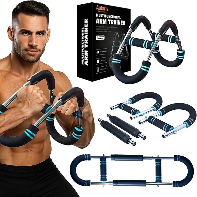 Twister Arm Trainer – Adjustable Chest, Arm, Shoulder & Back Exercise Equipment for Men & Women – Portable Spring Resistance – Home Gym Equipment