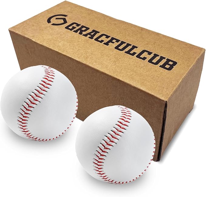 Gracfulcub Baseball Ball, Official Game Baseballs for Youth and Adult Baseball Players Training, Official Size and Weight Suitable for Batting Fielding Hitting Pitching Practice