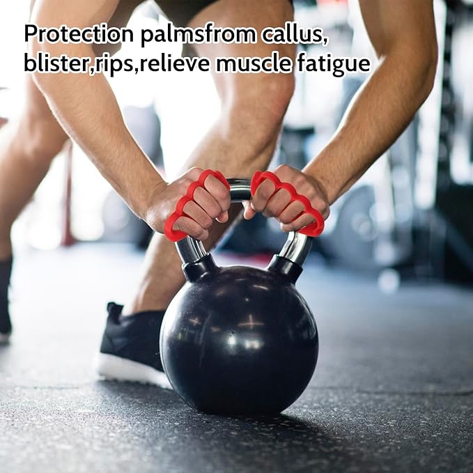 Anti-Slip Workout Grips: New Rubber Gym Grips Deadlifts Palm Protection Gloves for Weight Lifting, Dumbbell, Deadlift, Bar Pad Pull Up Grippers, Gym Training and Exercise for Men Women