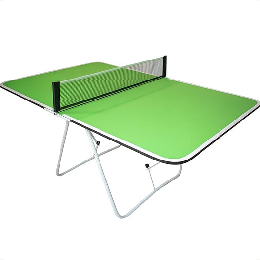 Butterfly Family Mini Ping Pong Table | 1 Piece Portable Ping Pong Table for Tailgating Games | 2ft Height | Great Ping Pong Table for Small Kids | Adjust Angles for Slower Play, Green (TFAMGN)