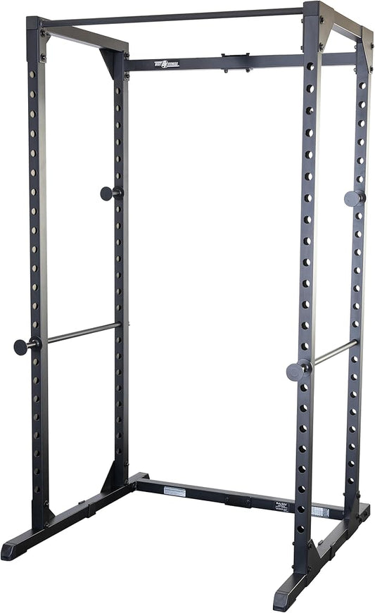 Best Fitness Power Rack - 14-Gauge Steel Home Gym with 500lb Capacity, Chin Bar, 23 Adjustable Safety Bars, Optional LAT & Dip Attachments, Midnight Black