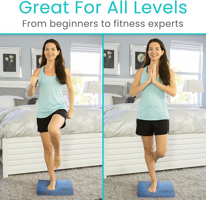 Vive Balance Pad - Foam Large Yoga Mat Trainer for Physical Therapy, Stability Workout, Knee and Ankle Exercise, Strength Training, Rehab - Chair Cushion for Adults, Kids, and Travel