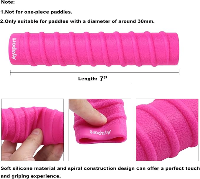Ayaport Kayak Paddle Grips Non-Slip Silicone Wraps Blister Prevention Kayaking Accessories for Take-Apart Paddles