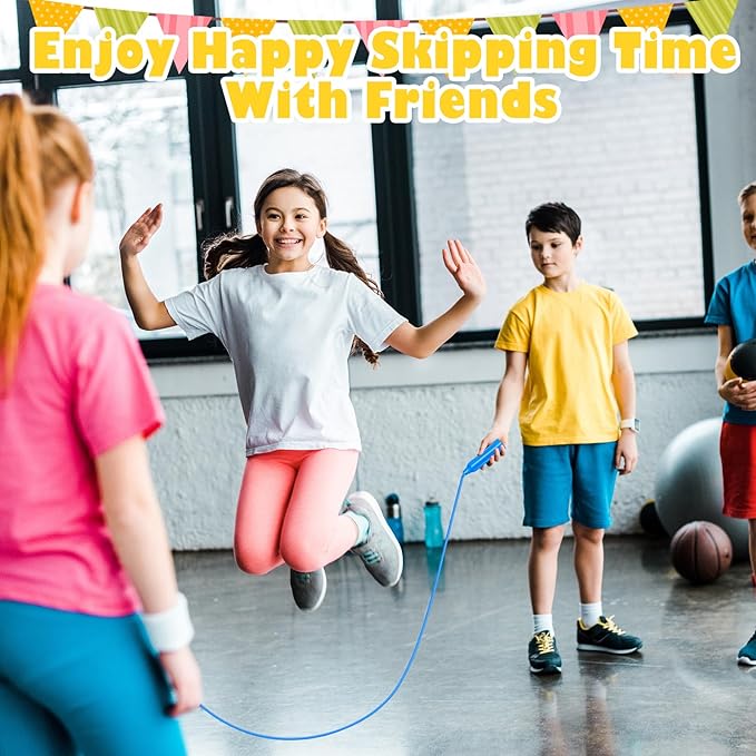 36 Pack Kids Jump Ropes, 7.3 Feet Colorful Adjustable Jump Ropes for Kids, Party Favors & Birthday Gifts, Indoor & Outdoor Activity