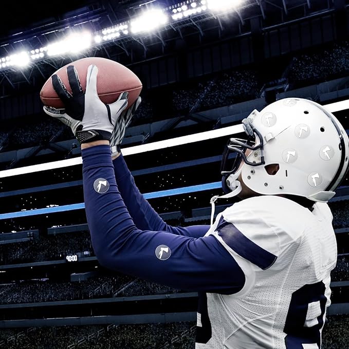 200 Pcs 8 Sheets Football Helmet Stickers Hatchet Decals 1-1/8 Inch Self Adhesive Hockey Stickers for Baseball Softball (White on Clear)