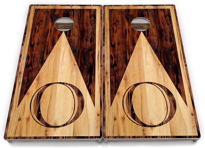 Tournament Cornhole Boards - Regulation 2'x4' Set 3/4" Baltic Birch - Bags Sold Separatetly (Wood Letter Design)