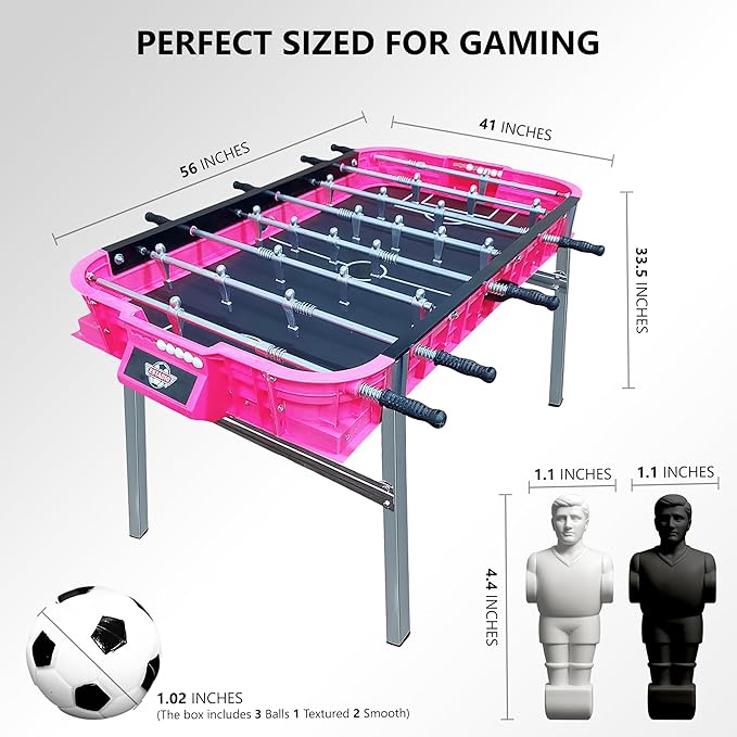 Outdoor Foosball Table Adult Size - Game Tables for Adults with Balls & Players - Soccer Table Game for Indoor Use - Weatherproof Perfect for Tournaments