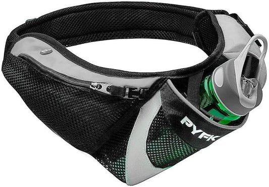 PYFK Running Belt Hydration Waist Pack with Water Bottle Holder for Men Women Waist Pouch Fanny Bag Reflective