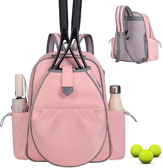 Tennis Bags for Women, Waterproof Tennis Sling Crossbody Shoulder Backpack Holds 2 Rackets, Tennis Racket Bag for Pickleball Badminton