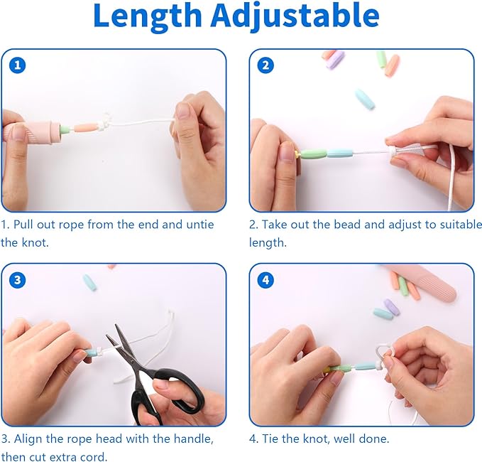 Beaded Jump Rope 1 Pack/2 Pack, ACEONE Segmented Skipping Rope for Kids Adults, Adjustable Tangle-Free Toddler Jumping Rope for Fitness Exercise Training