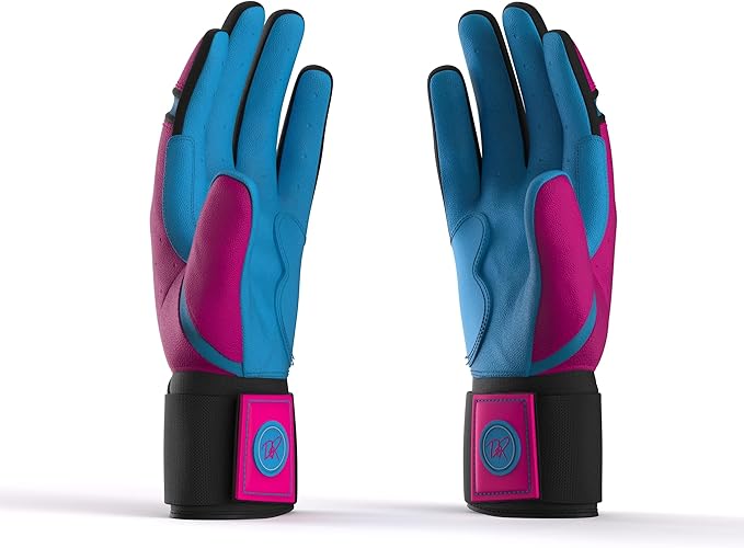 Drip & Rip Baller Series - Youth Batting Gloves + Adult Batting Gloves - for Softball and Baseball - Long Cuff Style for Men and Youth